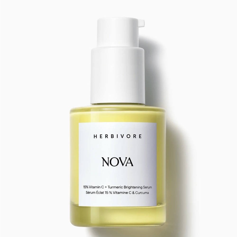 New Herbivore NOVA 15% Vitamin C + Turmeric Brightening Face Serum